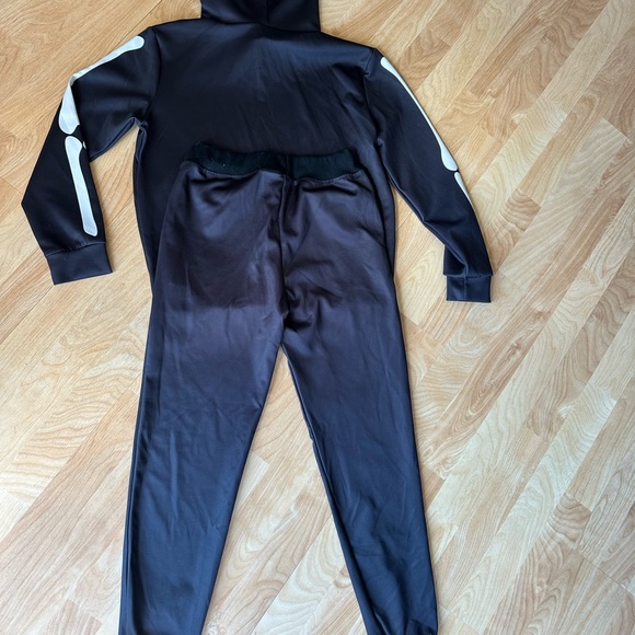 Halloween BesserBay Outfit Kids Skeleton Hoodie/Pants 2 PC Set Pockets Size 12 - Picture 5 of 9